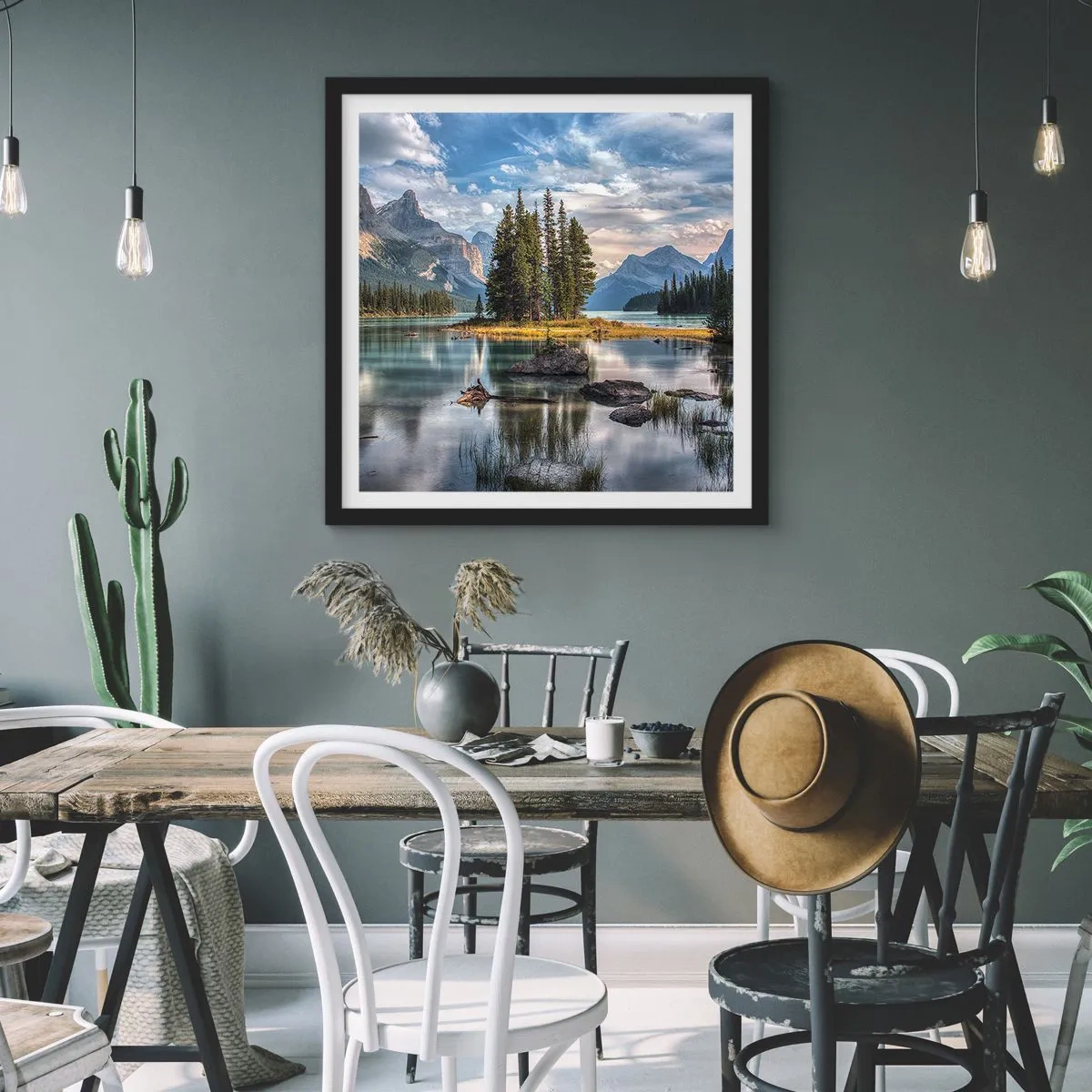 Affiche dans un cadre noir - Poster - Sous les grandes eaux claires - 30x30 cm