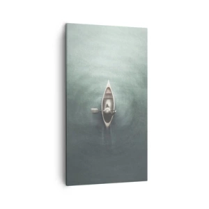 Impression sur toile - Image sur toile - À travers le lac de la lune - 45x80 cm