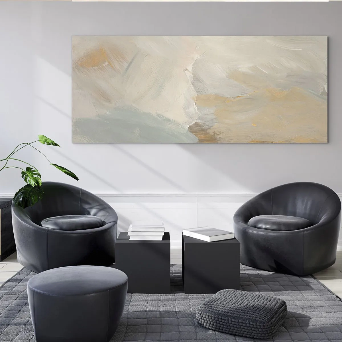 Impression sur verre - Image sur verre - Abstraction – le pays de la douceur - 100x40 cm
