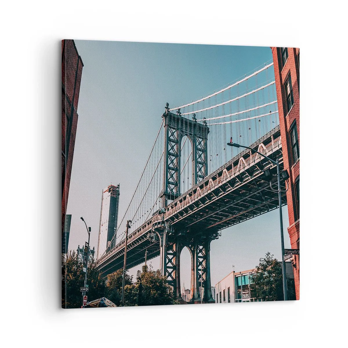 Impression sur toile - Image sur toile - Sur les vagues de la ville - 60x60 cm