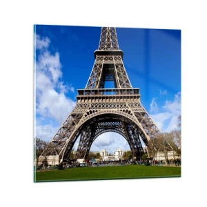 Impression sur verre - Image sur verre - Tout Paris à ses pieds - 70x70 cm