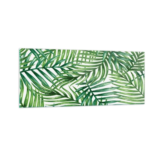 Impression sur verre - Image sur verre - Sous la canopée verte - 100x40 cm