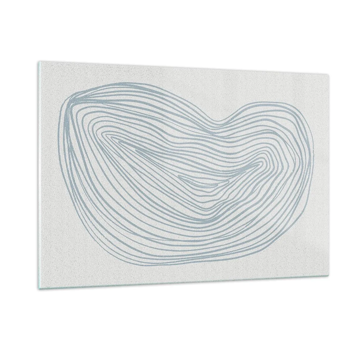 Impression sur verre - Image sur verre - De délicates lignes bleues créent une forme organique et fluide - 120x80cm - Une goutte de sourire - Décoration murale moderne pour le salon et la chambre ARTTOR