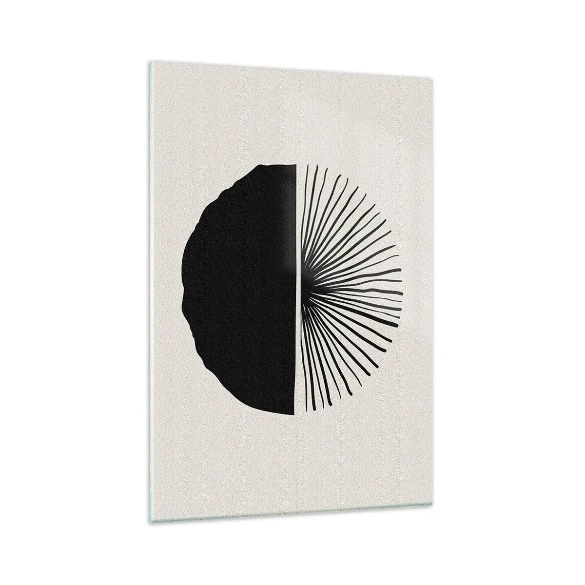 Impression sur verre - Image sur verre - Motif noir minimaliste sur fond clair - 80x120cm - Une gamme de possibilités - Décoration murale moderne pour le salon et la chambre ARTTOR