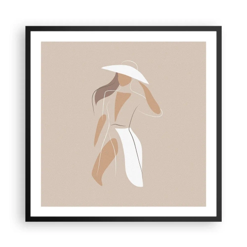 Affiche dans un cadre noir - Poster - Lea mode est un jeu - 60x60 cm