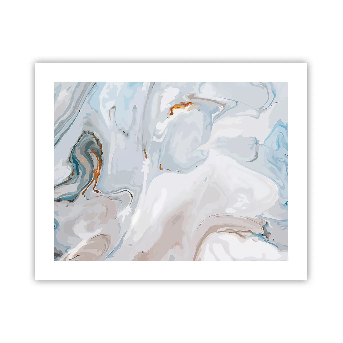 Affiche - Poster - Blanc surélevé - 50x40 cm