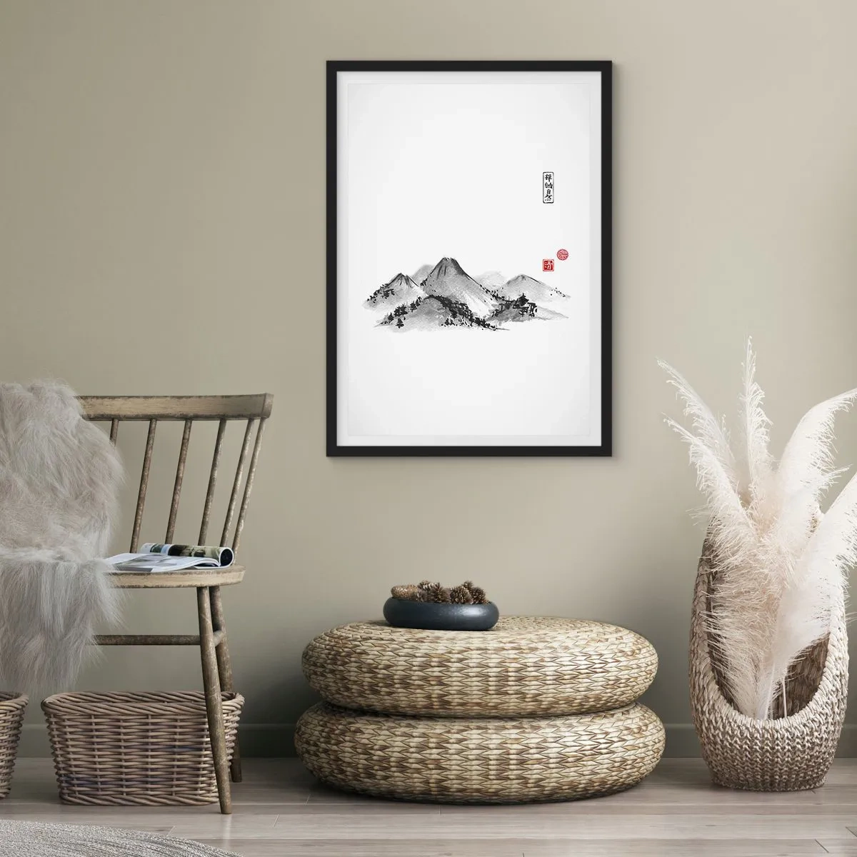 Affiche dans un cadre noir - Poster - Au-delà de la distance - 40x50 cm