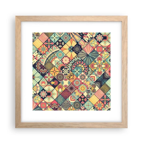 Affiche dans un chêne clair - Poster - Ambiance marocaine - 30x30 cm