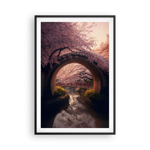 Affiche dans un cadre noir - Poster - Printemps japonais - 61x91 cm