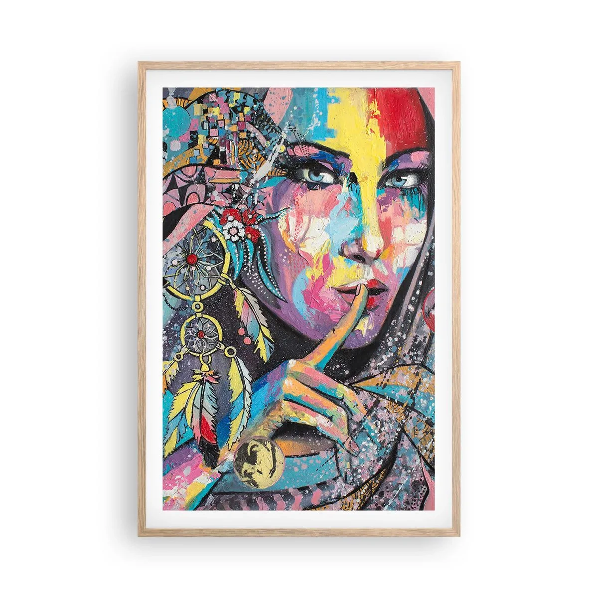 Affiche dans un chêne clair - Poster - Taisez-vous jusqu'à ce que vous compreniez - 61x91 cm