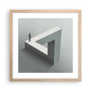 Affiche dans un chêne clair - Poster - Mais c'est possible - 40x40 cm