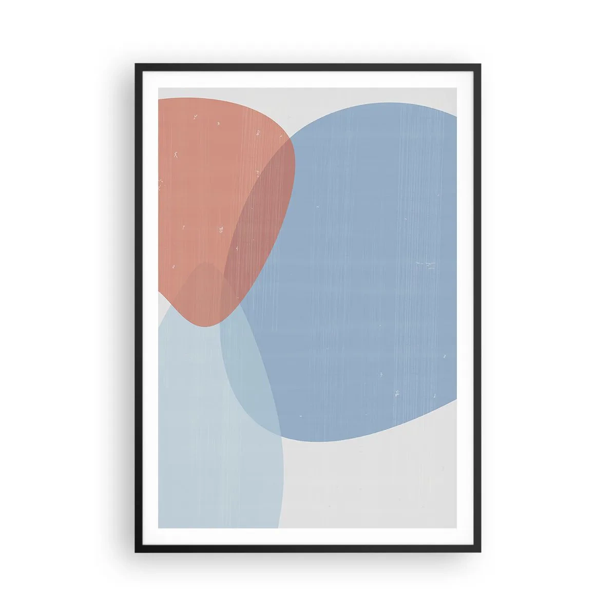 Affiche dans un cadre noir - Poster - Relations pastel - 70x100 cm