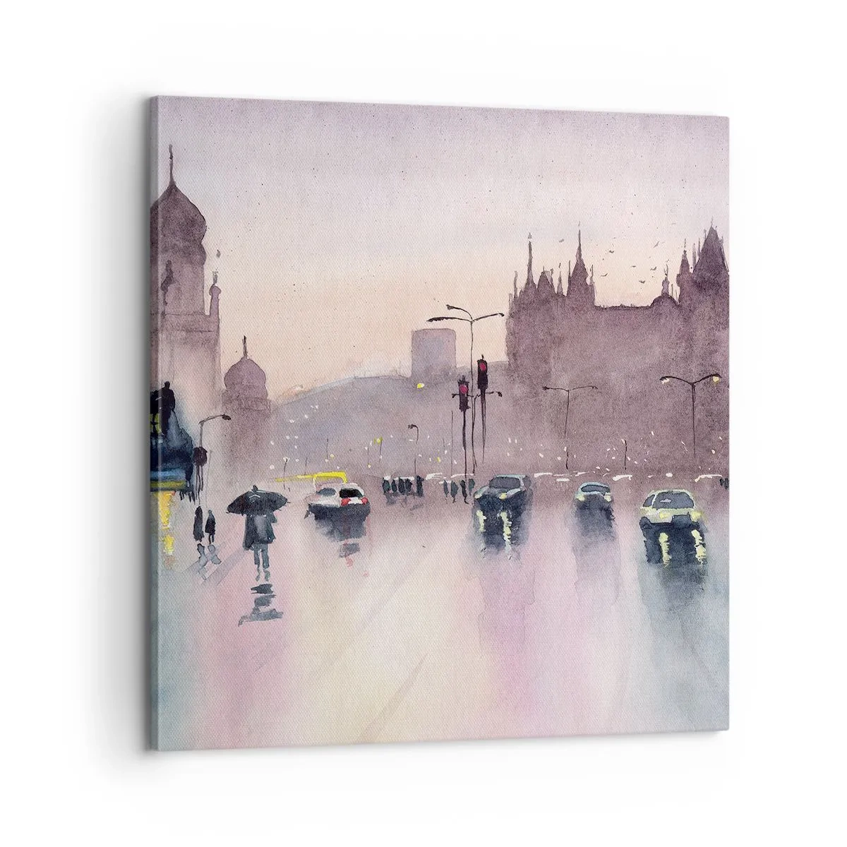 Impression sur toile - Image sur toile - Dans une brume pluvieuse - 60x60 cm