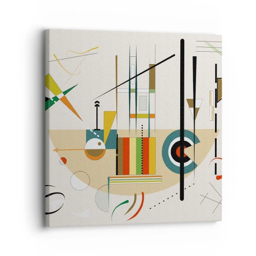 Impression sur toile - Image sur toile - Et le monde s’amuse - 30x30 cm