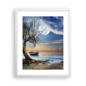 Affiche dans un cadre blanc - Poster - Est-ce la fin ou le début ? - 40x50 cm