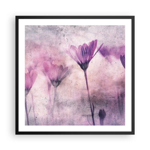 Affiche dans un cadre noir - Poster - Rêve de fleurs - 60x60 cm