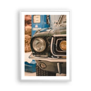 Affiche dans un cadre blanc - Poster - Rencontre avec une légende - 50x70 cm