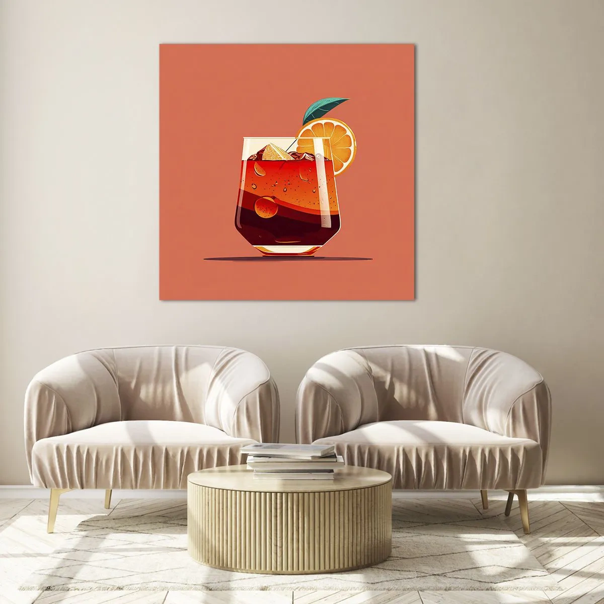 Impression sur verre - Image sur verre - Rafraîchissement d'été - 40x40 cm
