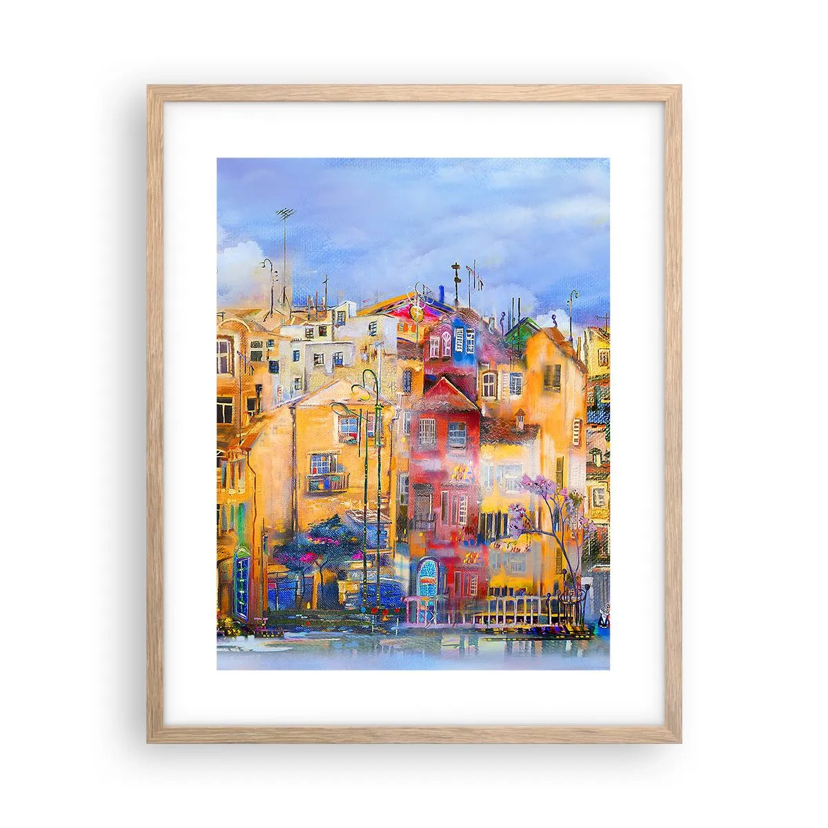 Affiche dans un chêne clair - Poster - Nous sommes ensemble - 40x50 cm