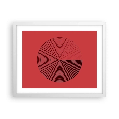 Affiche dans un cadre blanc - Poster - Mouvement circulaire - 50x40 cm