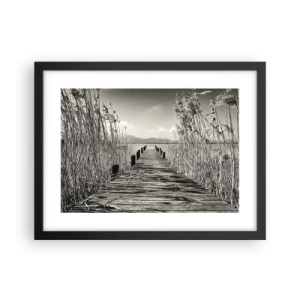 Affiche dans un cadre noir - Poster - Dans le calme de l'herbe - 40x30 cm