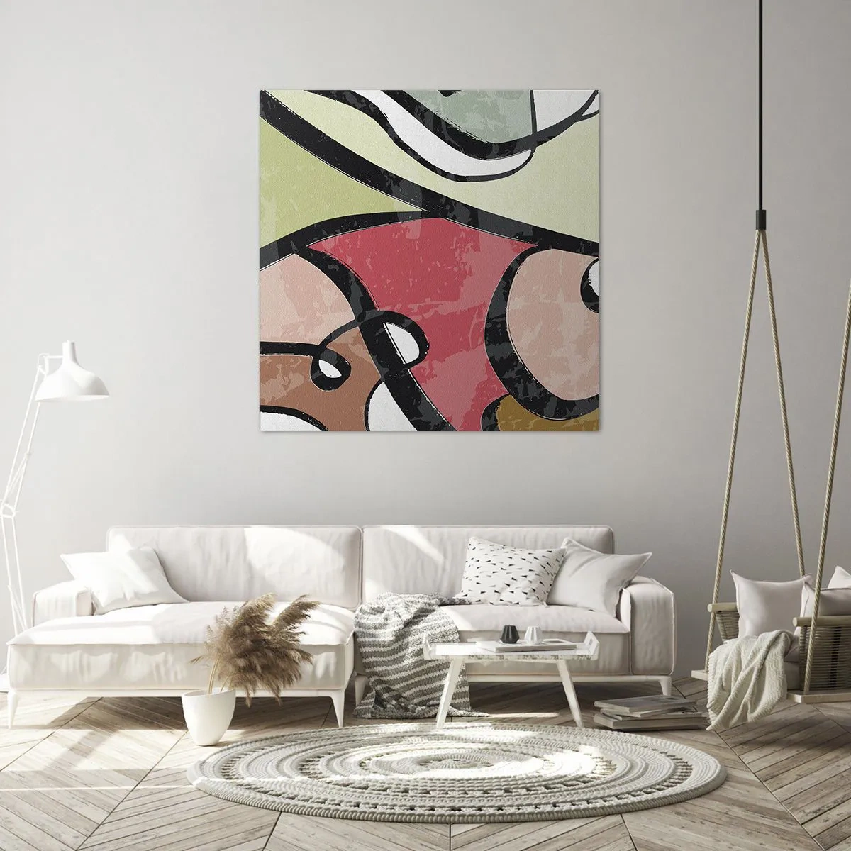 Impression sur toile - Image sur toile - Pirouettes parmi les couleurs - 30x30 cm