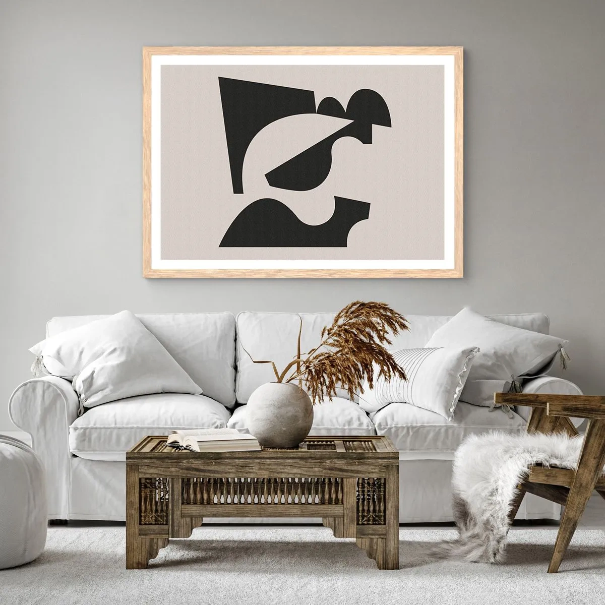 Affiche dans un chêne clair - Poster - À monter soi-même - 40x30 cm