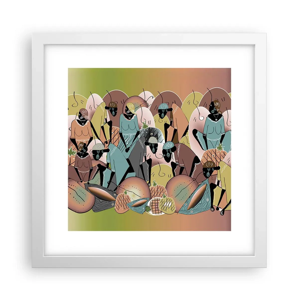 Affiche dans un cadre blanc - Poster - De grandes fêtes arrivent - 30x30 cm