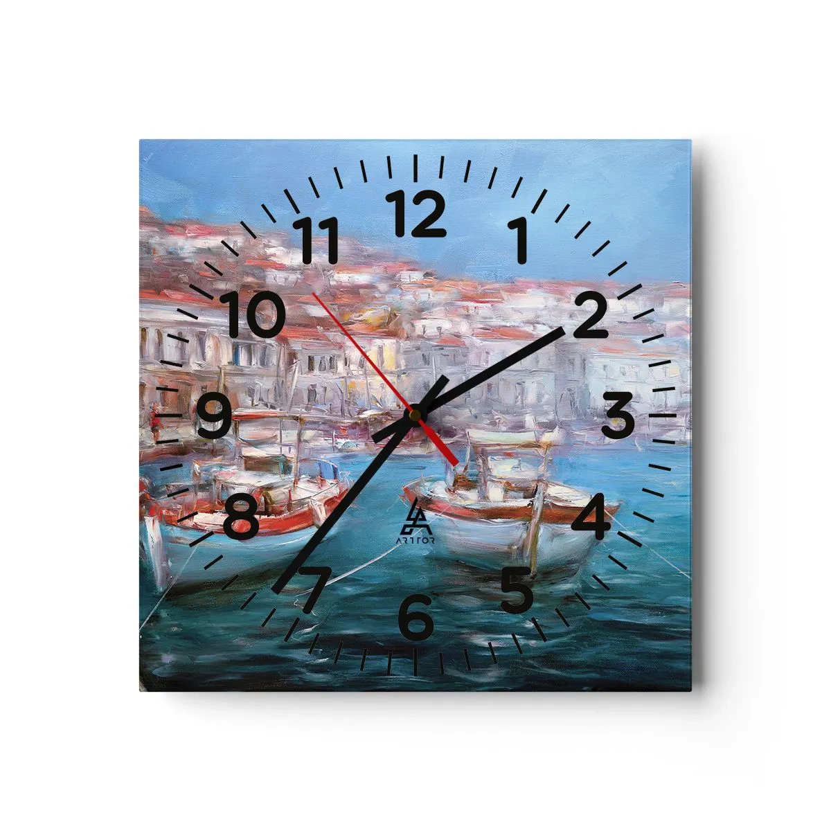 Horloge murale - Pendule murale - Baie italienne - 40x40 cm