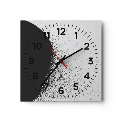 Horloge murale - Pendule murale - Mouvement des molécules - 40x40 cm