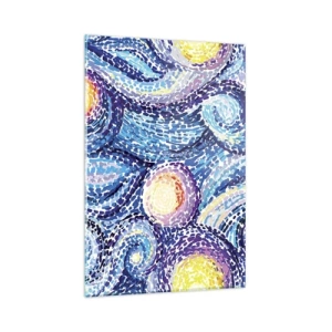 Impression sur verre - Image sur verre - Une interprétation artistique du ciel étoilé dans le style de Van Gogh - 80x120cm - D'après un tableau de van Gogh - Décoration murale moderne pour le salon et la chambre ARTTOR