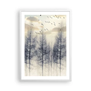 Affiche dans un cadre blanc - Poster - L'âme de la forêt - 50x70 cm