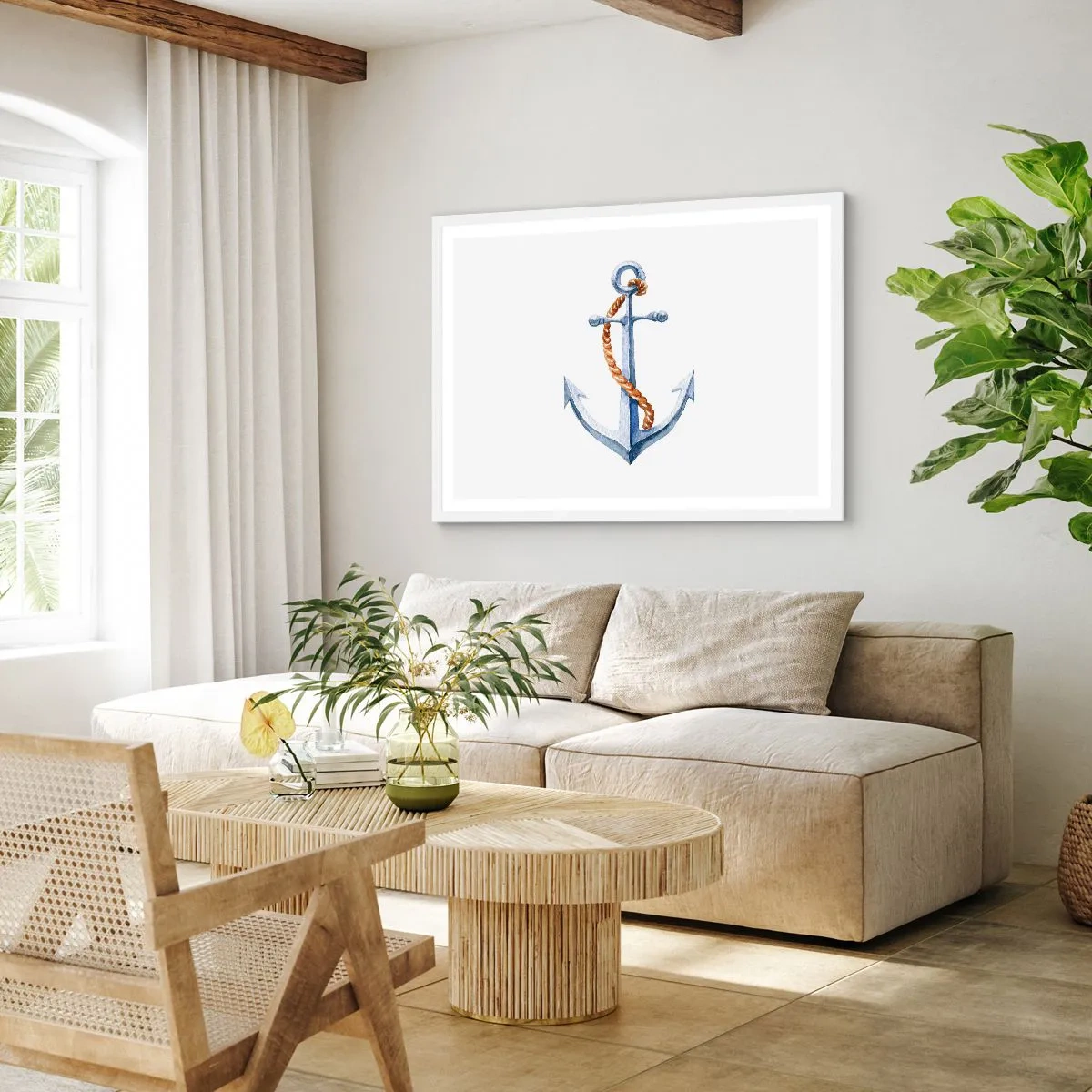 Affiche dans un cadre blanc - Poster - Ah l'aventure ! - 40x30 cm