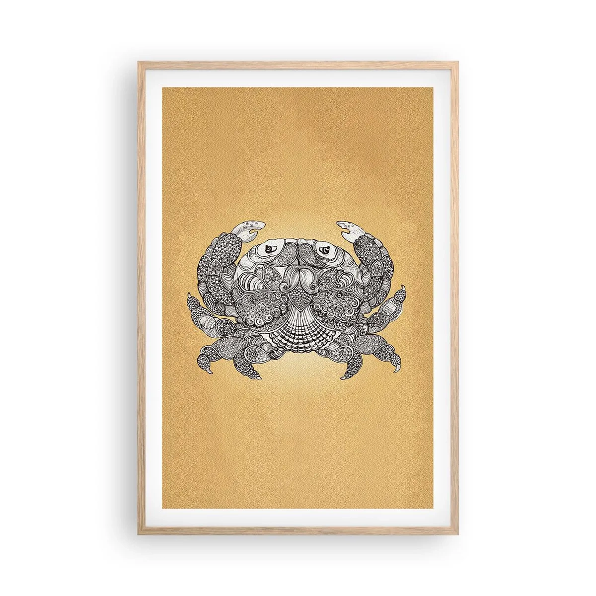 Affiche dans un chêne clair - Poster - Les contes de M. Crabe - 61x91 cm