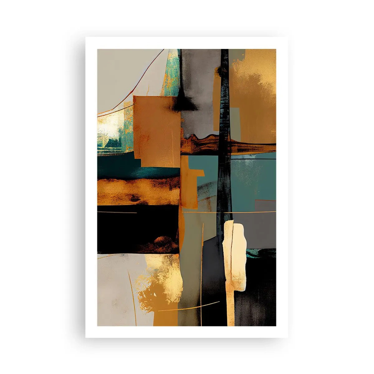 Affiche - Poster - Abstraction – lumière et ombre - 61x91 cm