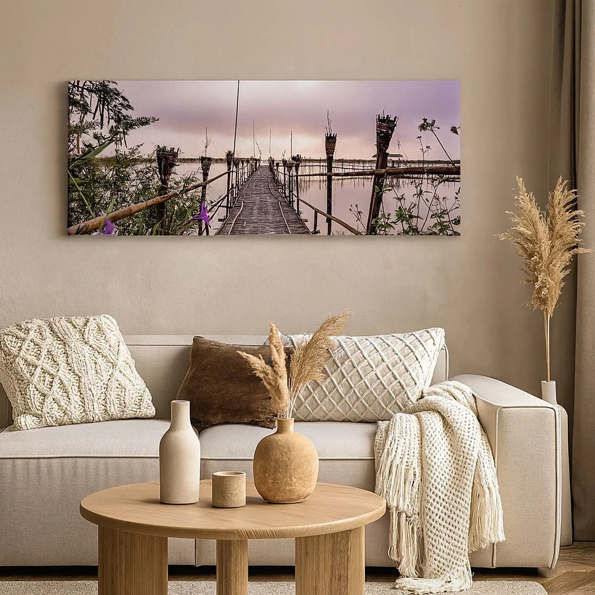 Impression sur toile - Image sur toile - Le silence et le calme d'Asie - 100x40 cm