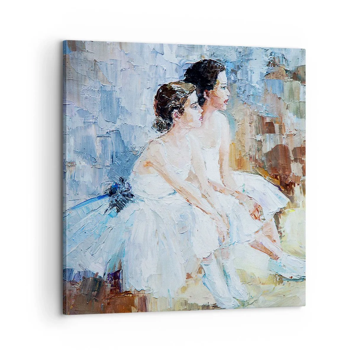 Impression sur toile - Image sur toile - Reste de jeunes cygnes - 60x60 cm