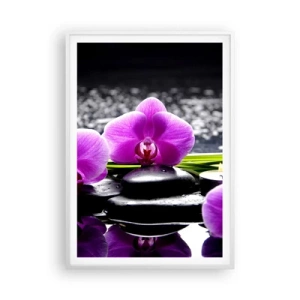 Affiche dans un cadre blanc - Poster - Se noyer dans la paix et la tranquillité - 70x100 cm