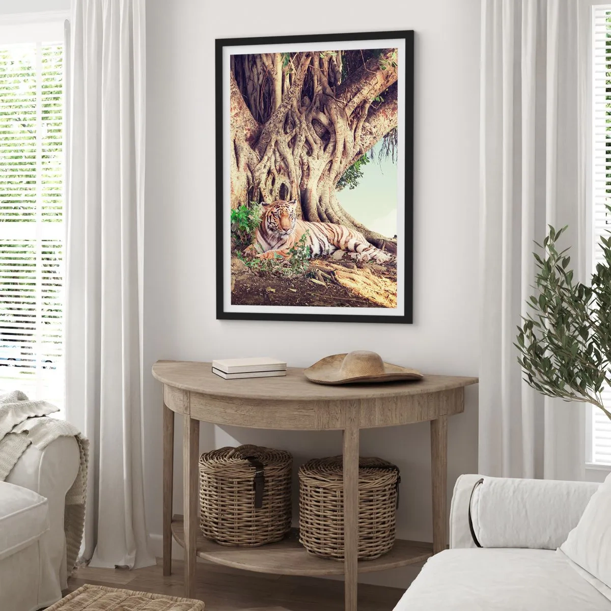 Affiche dans un cadre noir - Poster - Vue du Livre de la Genèse - 40x50 cm