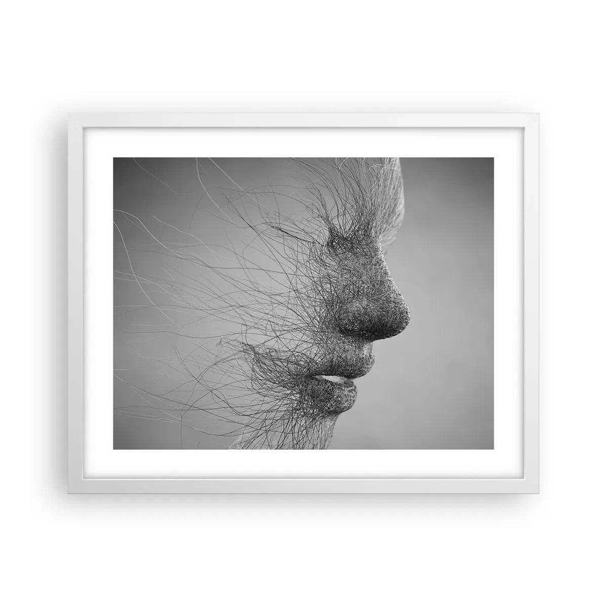 Affiche dans un cadre blanc - Poster - L'esprit du vent - 50x40 cm