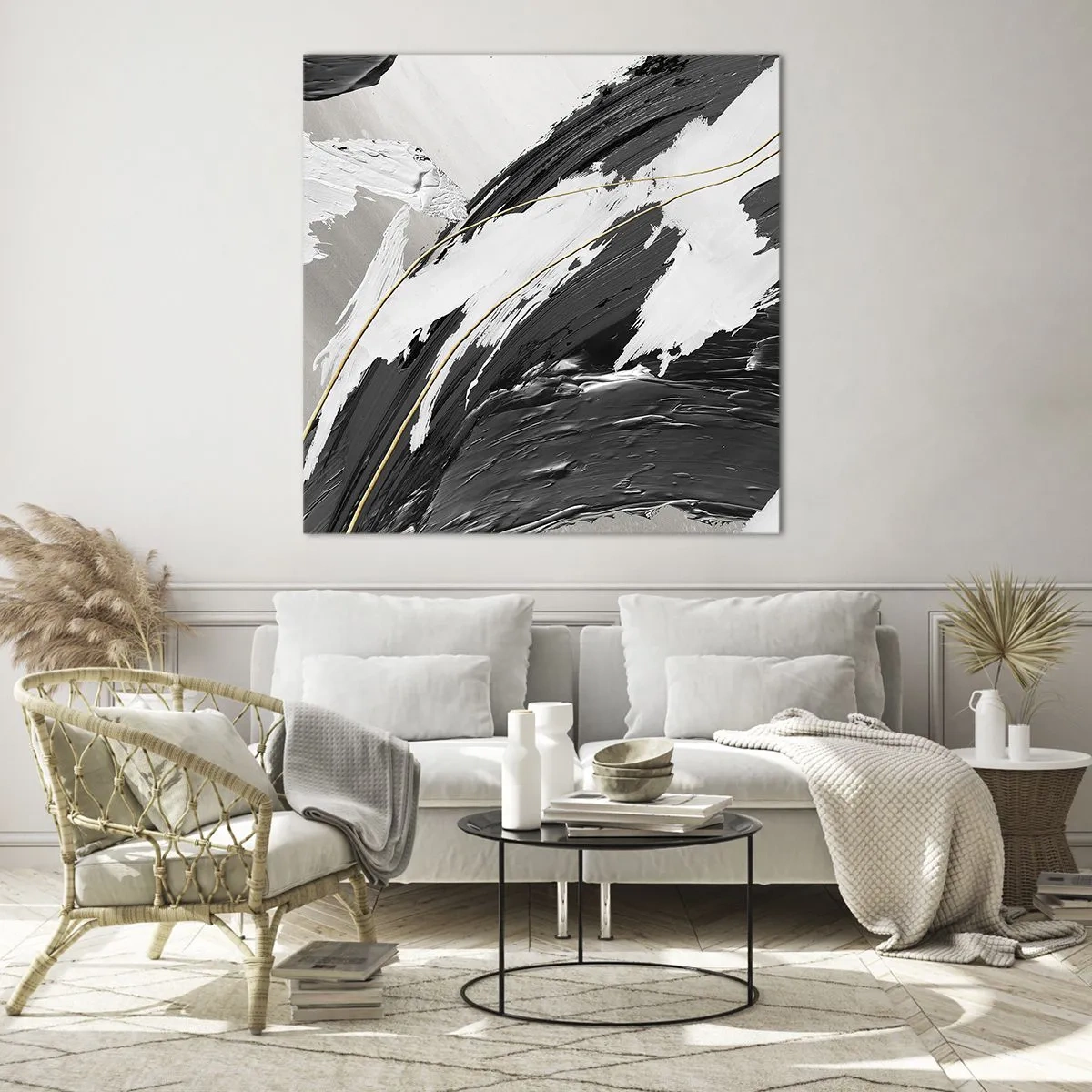 Impression sur verre - Image sur verre - L'abstraction à grande échelle - 70x70 cm