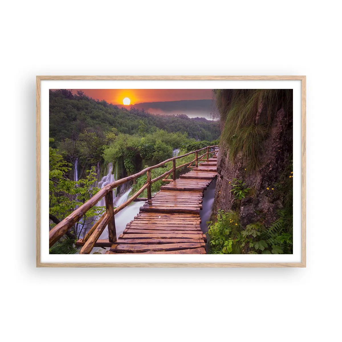 Affiche dans un chêne clair - Poster - La beauté au-delà de la croyance - 100x70 cm