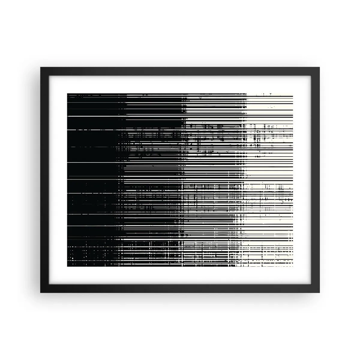 Affiche dans un cadre noir - Poster - Ondes et vibrations - 50x40 cm