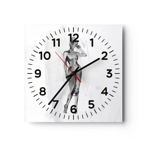 Horloge murale - Pendule murale - Etude de l'idéal de la féminité - 30x30 cm