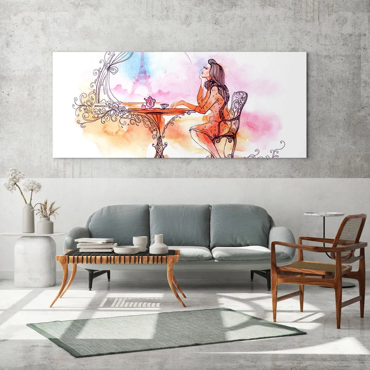Impression sur verre - Image sur verre - Le chic parisien - 90x30 cm
