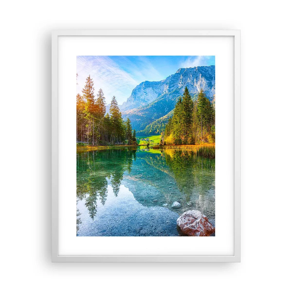 Affiche dans un cadre blanc - Poster - Douceur automnale - 40x50 cm