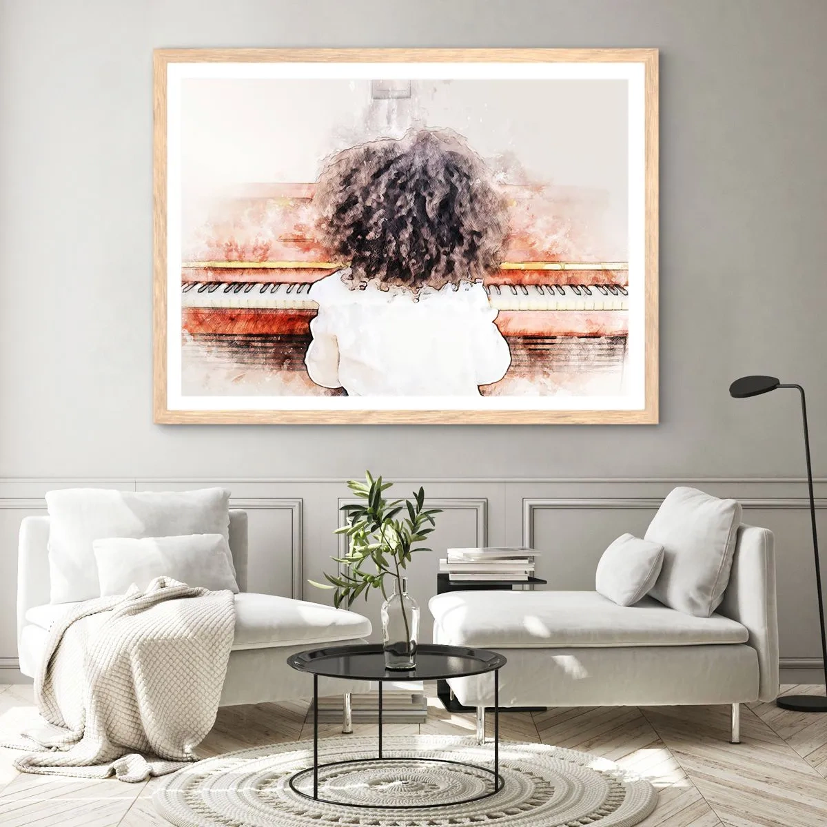 Affiche dans un chêne clair - Poster - Dans un nouveau monde - 100x70 cm