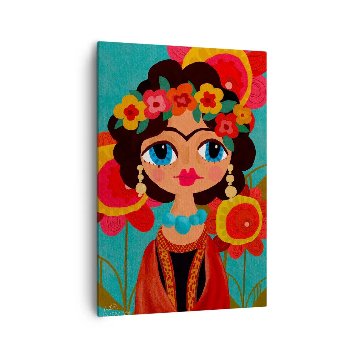 Impression sur toile - Image sur toile - Mademoiselle coquelicot - 70x100 cm