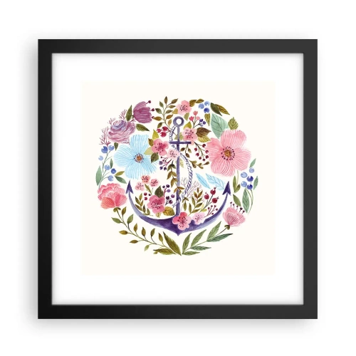 Affiche dans un cadre noir - Poster - Le beau rêve du marin - 30x30 cm