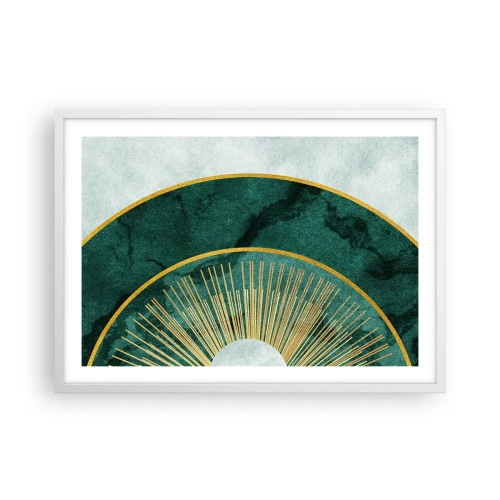 Affiche dans un cadre blanc - Poster - Un autre système solaire - 70x50 cm